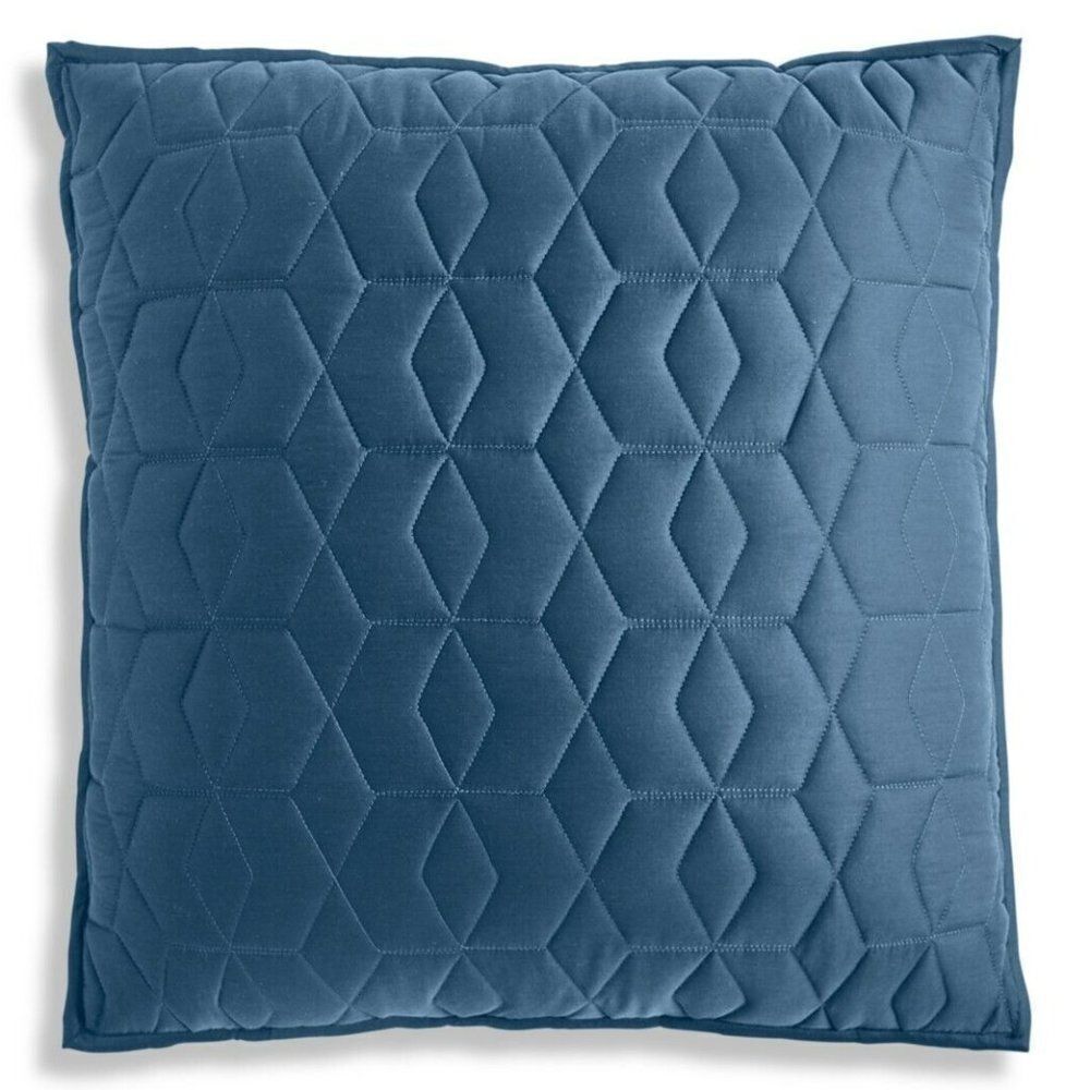 OAKE Geometric Embroidered Navy European Sham